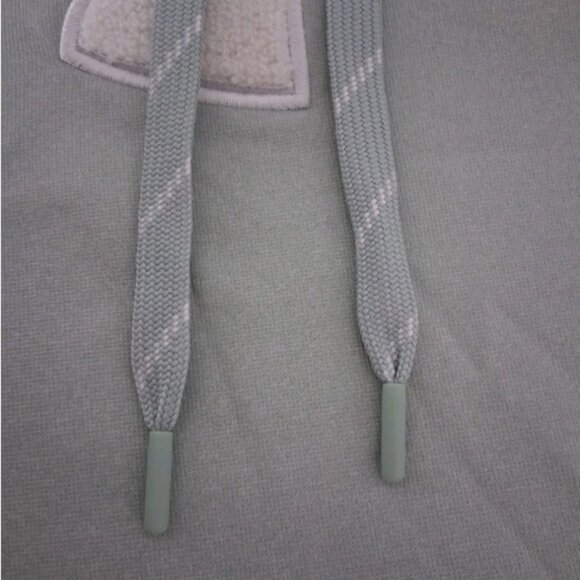 Under Armour UA Light Green Hoodie Pullover Sweatshirt Men's Medium Puffy Logo - Picture 9 of 10